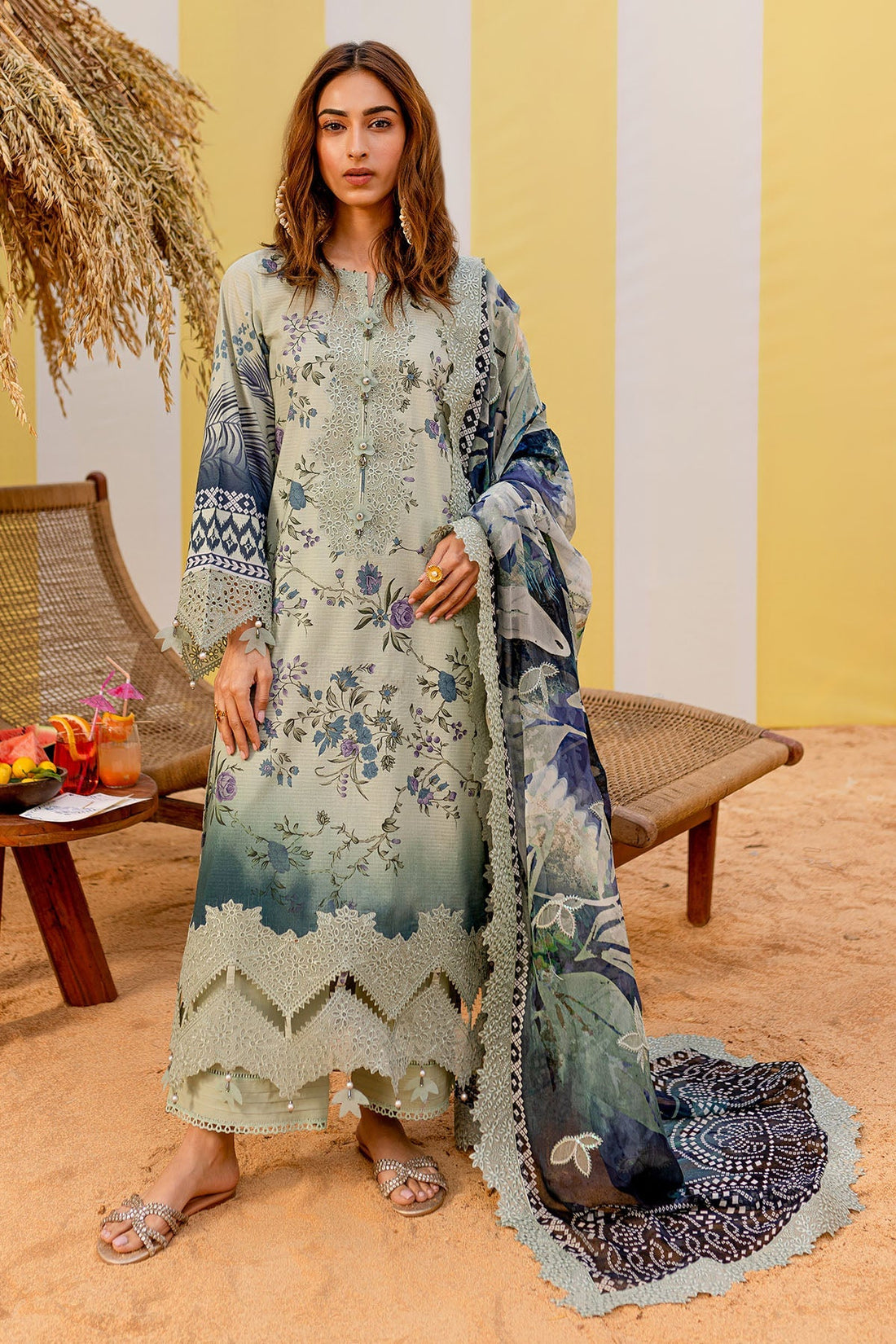 Nureh | Gardenia Lawn 25 | NSG-183 by Nureh - Designer Dress - Type: Ladies Clothes - Available at Libayah - 100% Original