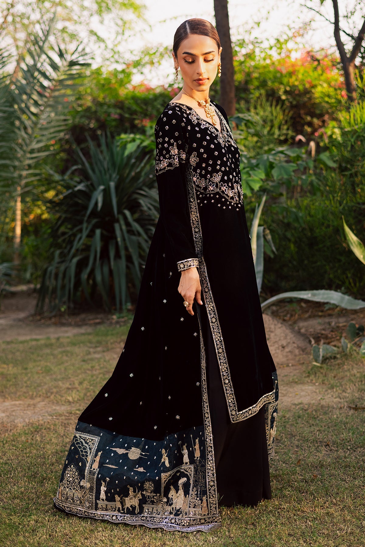 Nureh | Maya Velvet | NW-118 by Nureh - Designer Dress  - Type : Ladies Clothes - Available at Libayah - 100% Original 