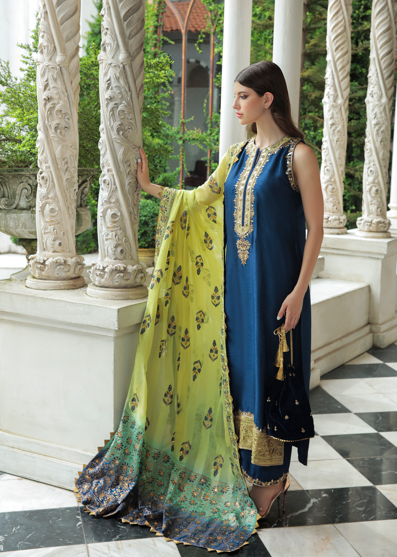 Purple Haze Pret Studio | Apsara Formals | Midnight blue outfit by Purple Haze - Designer Dress - Type: Ladies Clothes - Available at Libayah - 100% Original