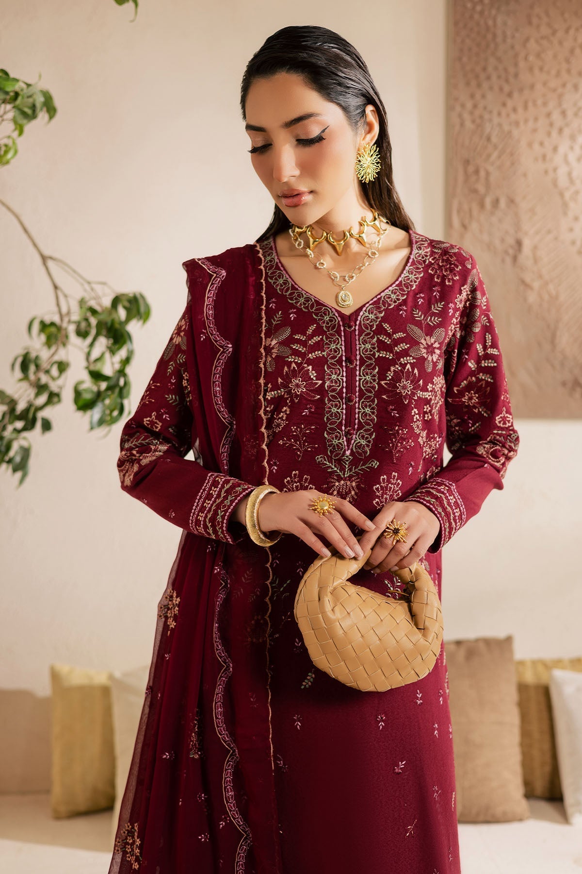 Nureh | Karandi Collection | NE-219 by Nureh - Designer Dress  - Type : Ladies Clothes - Available at Libayah - 100% Original 