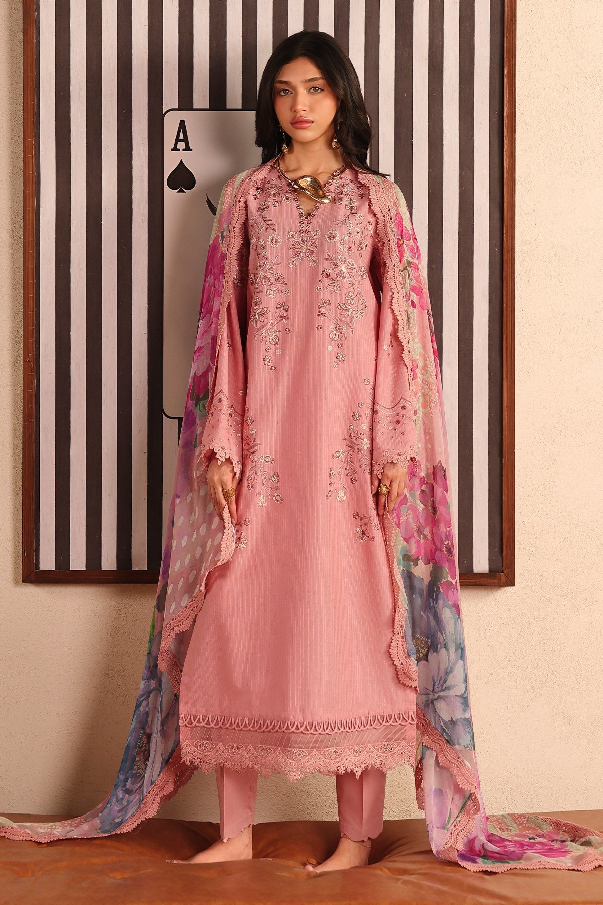 Nureh | Raha Lawn | NE-249 by Nureh - Designer Dress  - Type : Ladies Clothes - Available at Libayah - 100% Original 