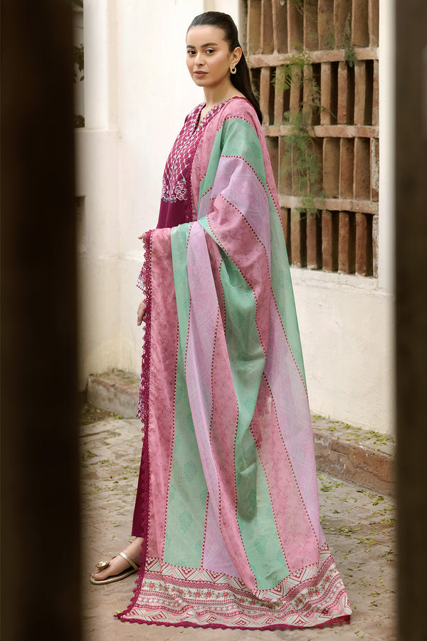 Farasha | Summer Weaves Embroidered Lawn | Satin Ruby by Farasha - Designer Dress - Type: Ladies Clothes - Available at Libayah - 100% Original