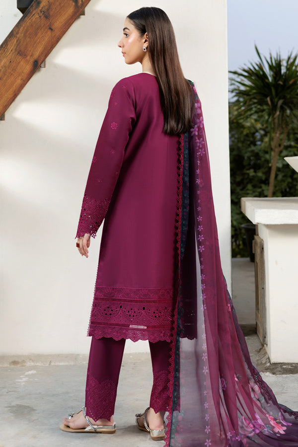 Farasha | Summer Weaves Embroidered Lawn | Garnet Passion by Farasha - Designer Dress - Type: Ladies Clothes - Available at Libayah - 100% Original