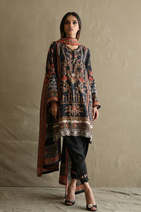 Mina Hasan | Signature Pret | Baroque In Black - by Libayah - Registered Vendor of : Mina Hasan - 100% Original Designer Dress