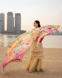 Faiza Saqlain | AYA - Unstitched Luxury Lawn '26 | Merjem by Faiza Saqlain - Designer Dress  - Type : Ladies Clothes - Available at Libayah - 100% Original 