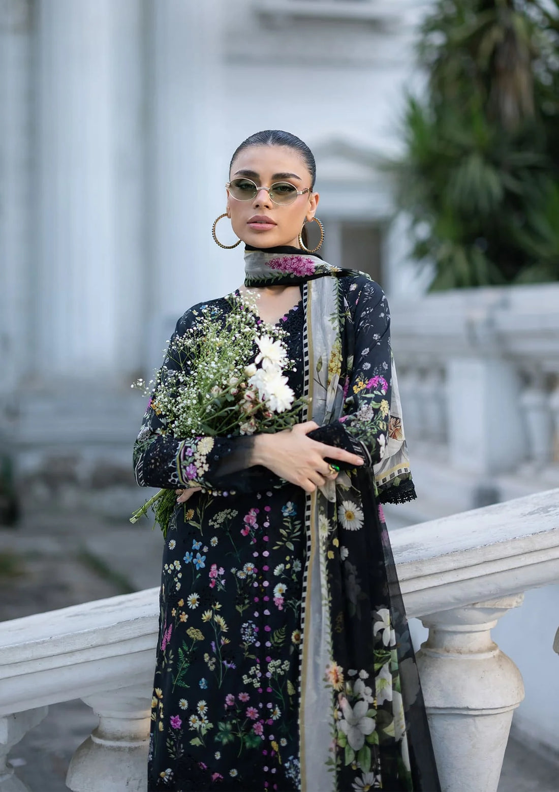 Elaf Premium | Signature Embroidered Lawn with Chiffon Collection 26 | ESG-2B SASHA by Elaf Premium - Designer Dress  - Type : Ladies Clothes - Available at Libayah - 100% Original 