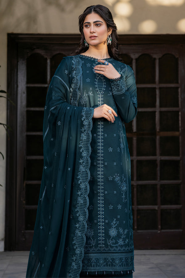 Farasha | Summer Weaves Embroidered Lawn | Teal Serenity by Farasha - Designer Dress - Type: Ladies Clothes - Available at Libayah - 100% Original