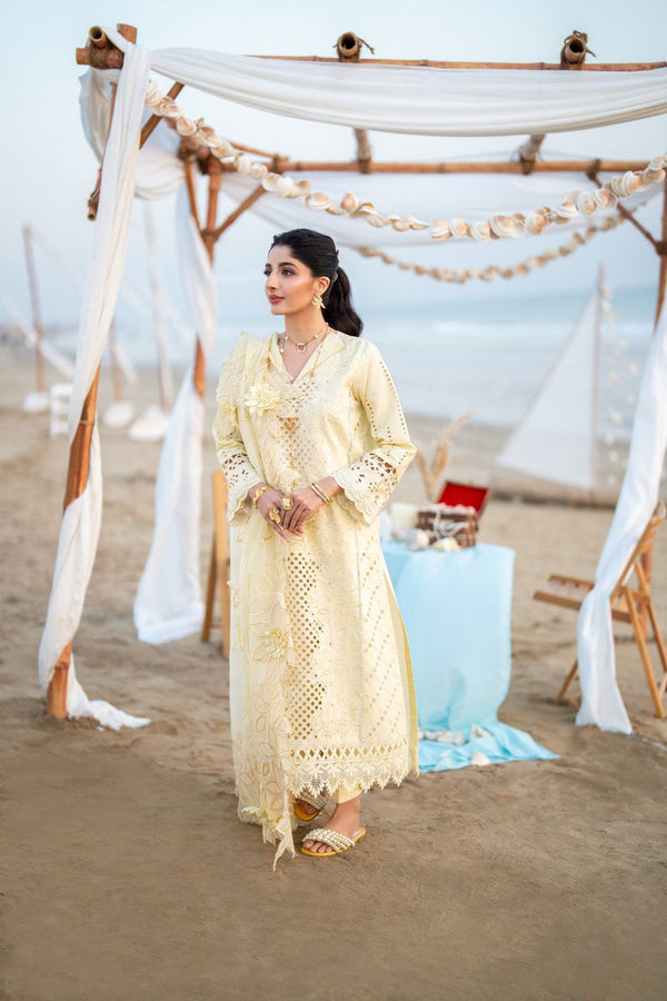 Aabyaan | Saagar Luxury Lawn 25 | SOFINA (AS-07) by Aabyaan - Designer Dress - Type: Ladies Clothes - Available at Libayah - 100% Original
