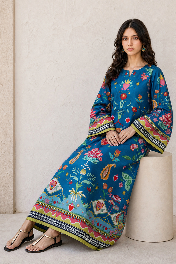 Saad Shaikh | Ease Fall Edit 26 | D-04 Kaftan by Saad Shaikh - Designer Dress  - Type : Ladies Clothes - Available at Libayah - 100% Original 