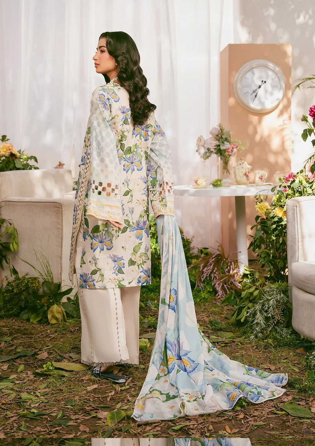 Elaf Premium | Prints 25 | EPS-6A IVORY PETALS by Elaf Premium - Designer Dress - Type: Ladies Clothes - Available at Libayah - 100% Original