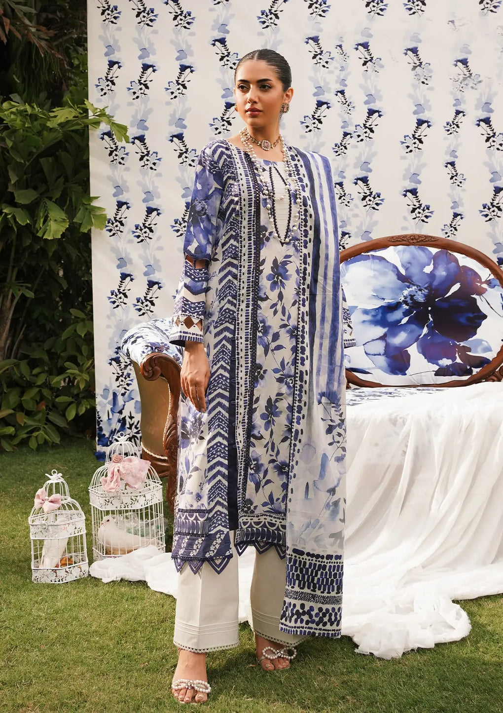 Elaf Premium | Printed Collection 24 | EEP-07A - Shadow Sisters by Elaf Premium - Designer Dress - Type: Ladies Clothes - Available at Libayah - 100% Original