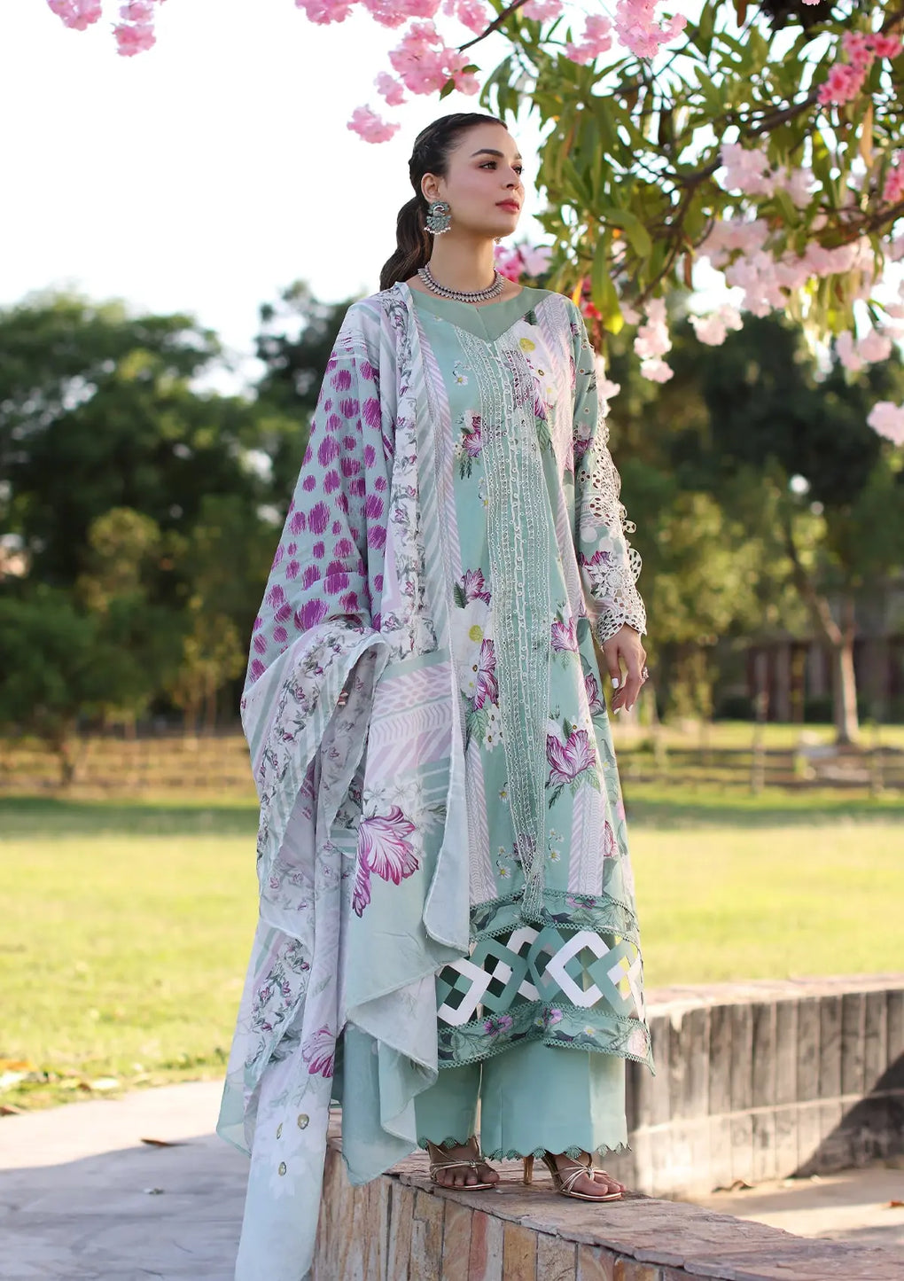 Elaf Premium | Prints Chikankari 24 | 05B CELESTIAL by Elaf Premium - Designer Dress - Type: Ladies Clothes - Available at Libayah - 100% Original