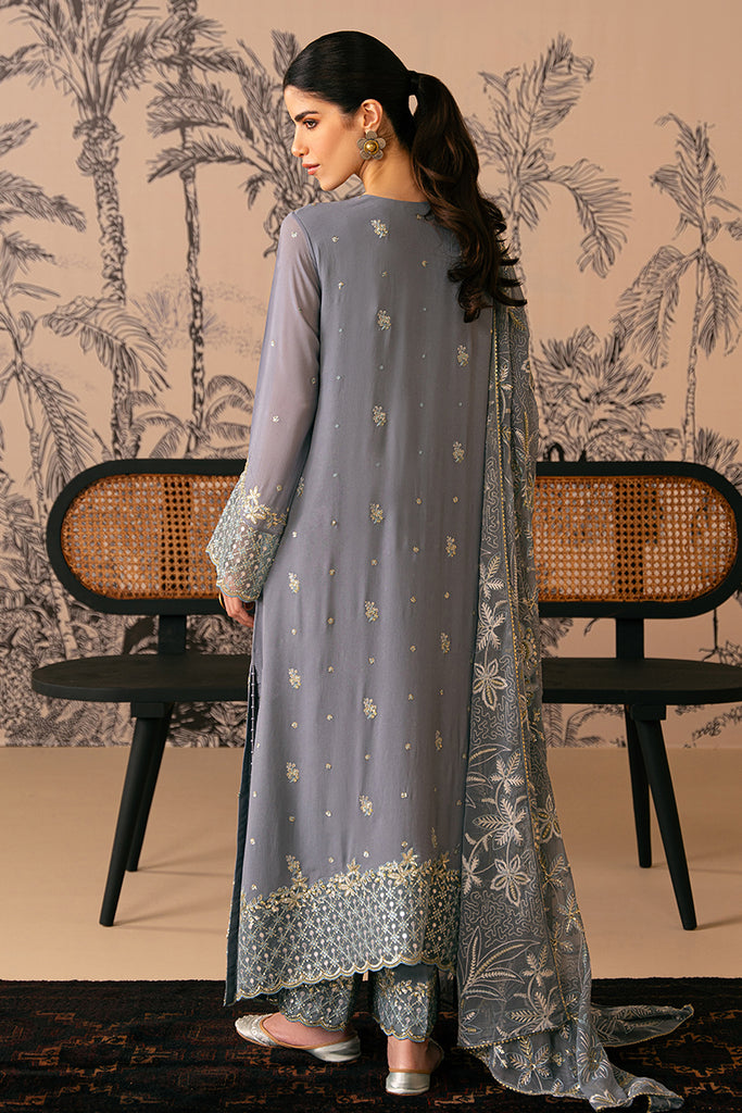 Cross Stitch | Luxe Atelier 24 | SMOKE BLUE by Cross Stitch - Designer Dress - Type: Ladies Clothes - Available at Libayah - 100% Original