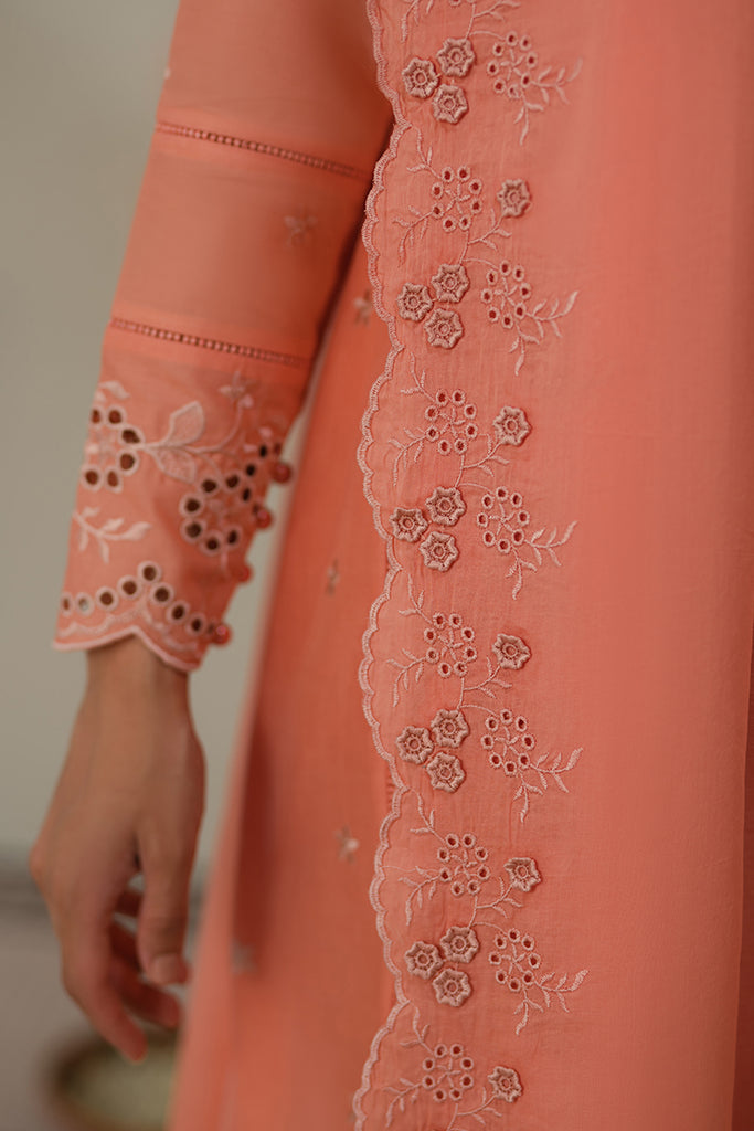 Cross Stitch | Chikankari Lawn 24 | CORAL HAZE by Cross Stitch - Designer Dress - Type: Ladies Clothes - Available at Libayah - 100% Original