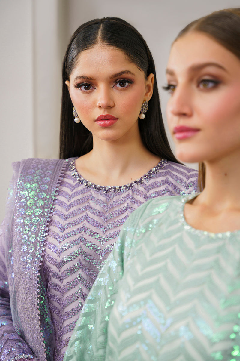 Baroque | Formal Collection | NET UF-517 by Baroque - Designer Dress - Type: Ladies Clothes - Available at Libayah - 100% Original