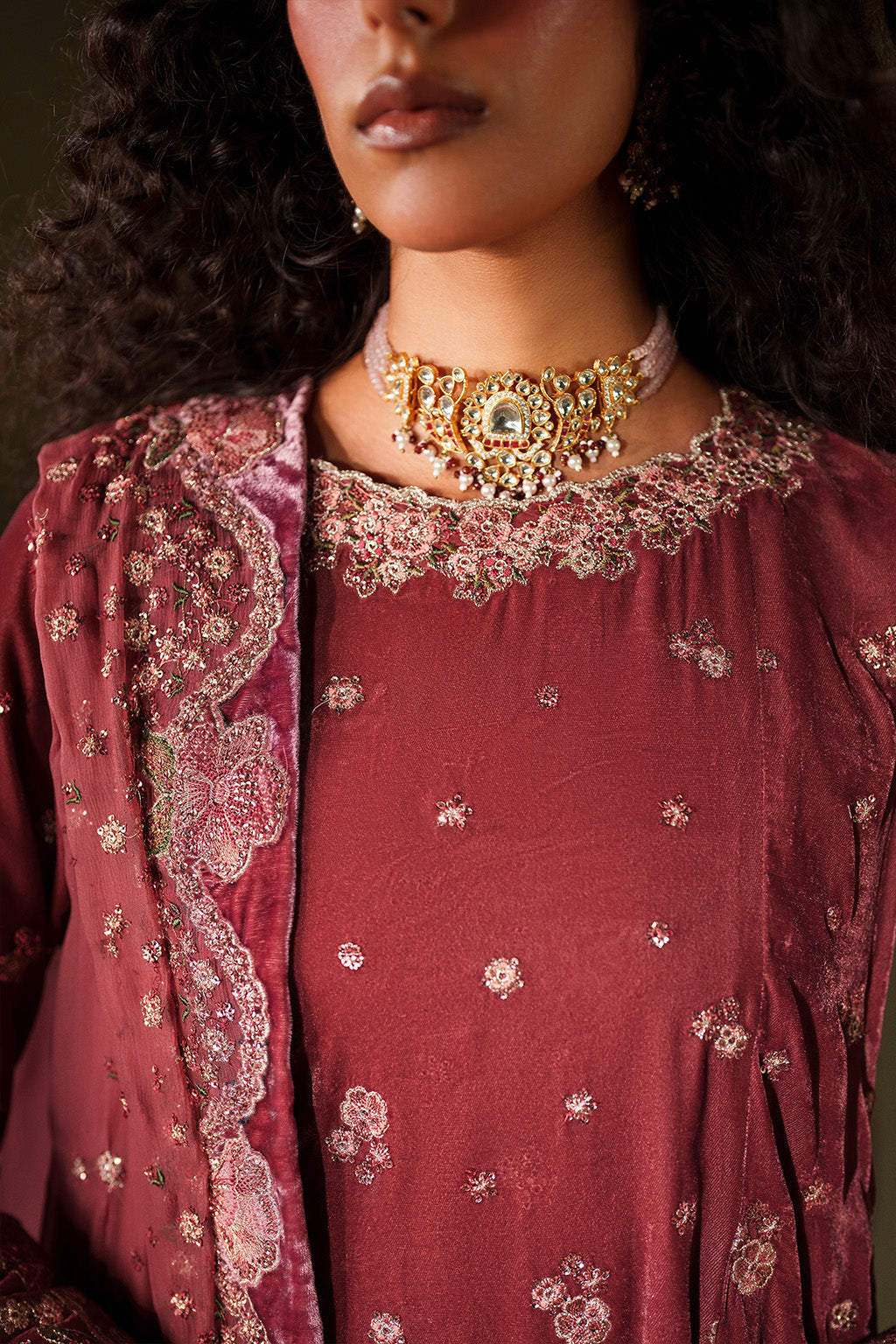 Iznik | Velvet 25 | IV-75 Embroidered Velvet by Iznik - Designer Dress - Type : Ladies Clothes - Available at Libayah - 100% Original 