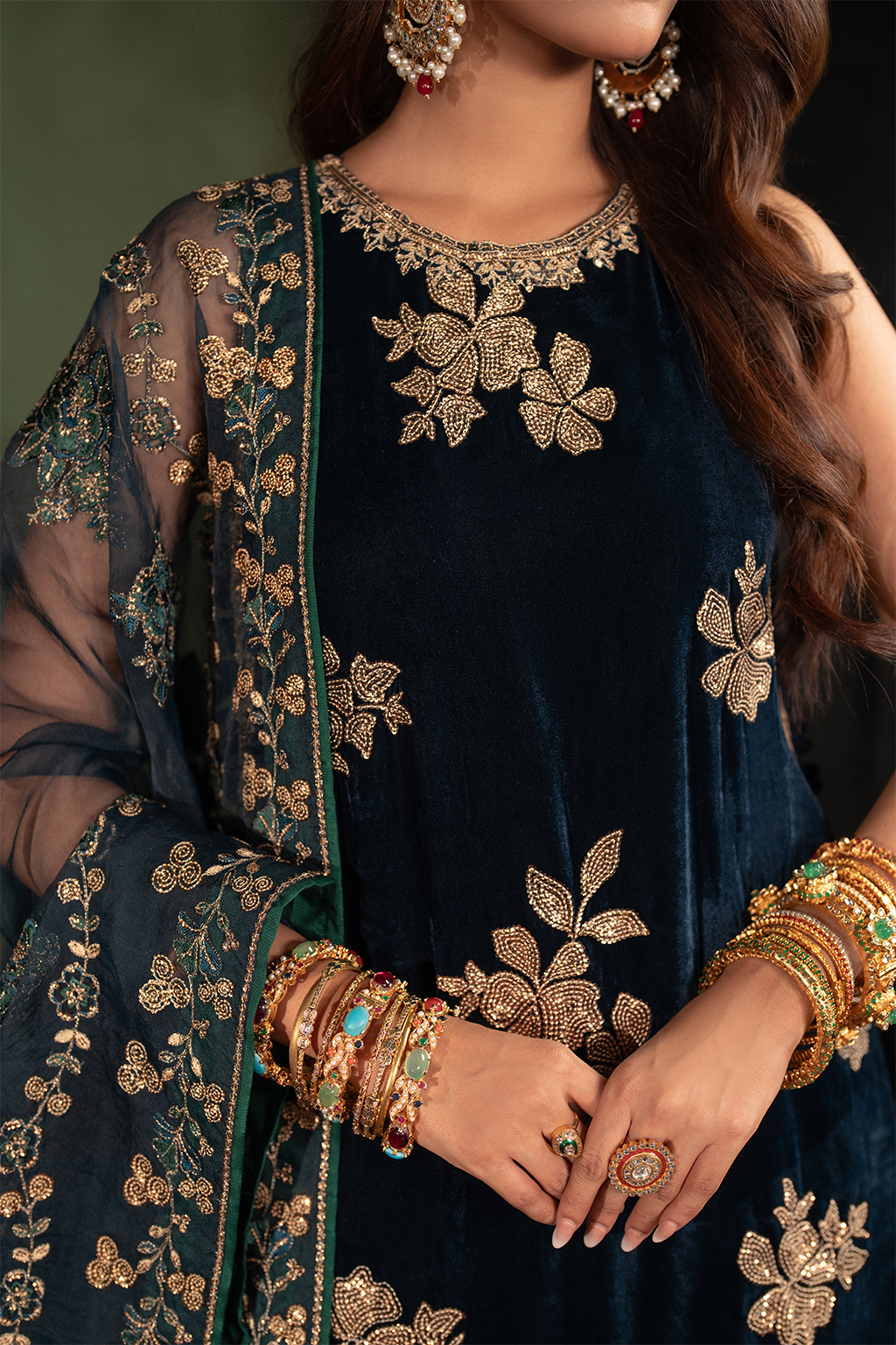 Iznik | Velvet 25 | IV-51 Embroidered Velvet by Iznik - Designer Dress - Type : Ladies Clothes - Available at Libayah - 100% Original 