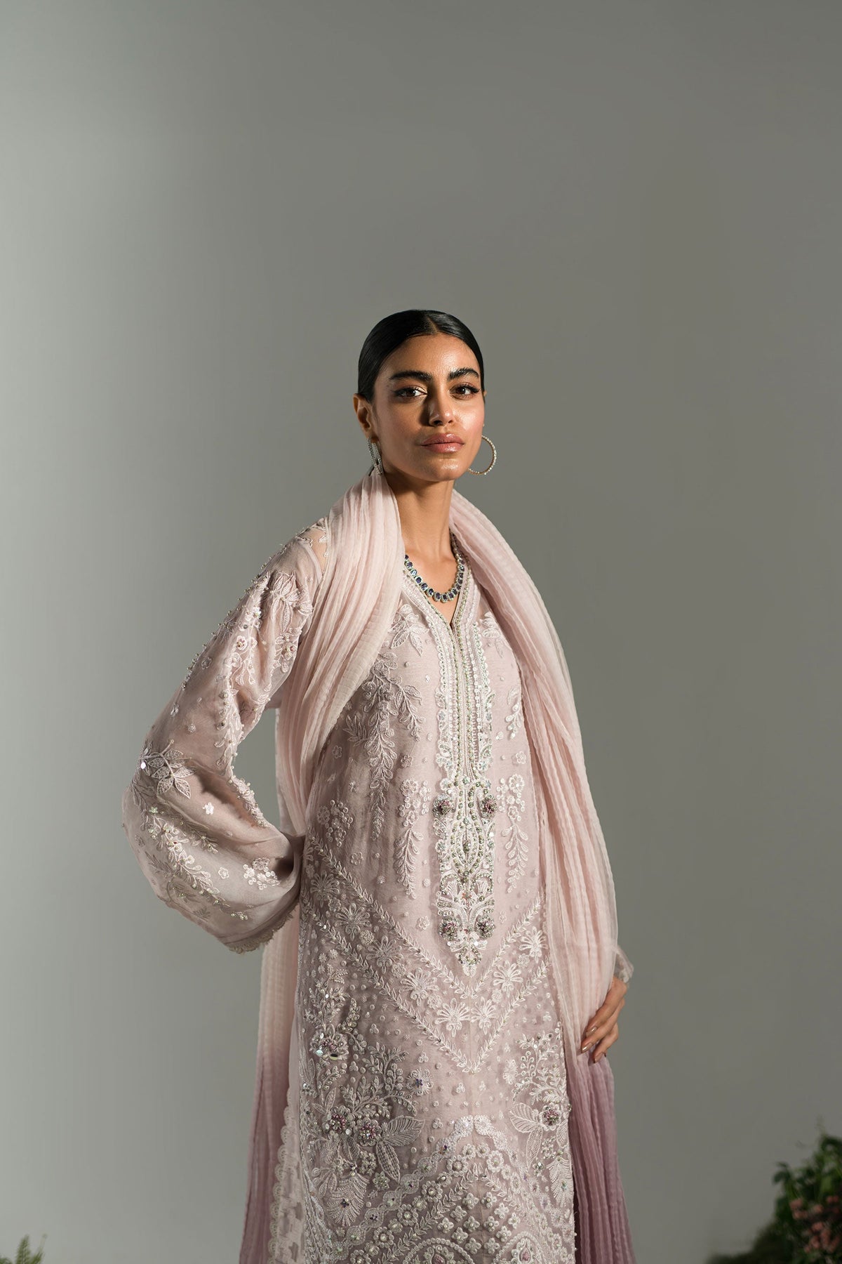 Ammara Khan | Lily Luxury Formals 24 | LILAC DUSK EMBROIDERED SET (D-05) by Ammara Khan - Designer Dress - Type: Ladies Clothes - Available at Libayah - 100% Original