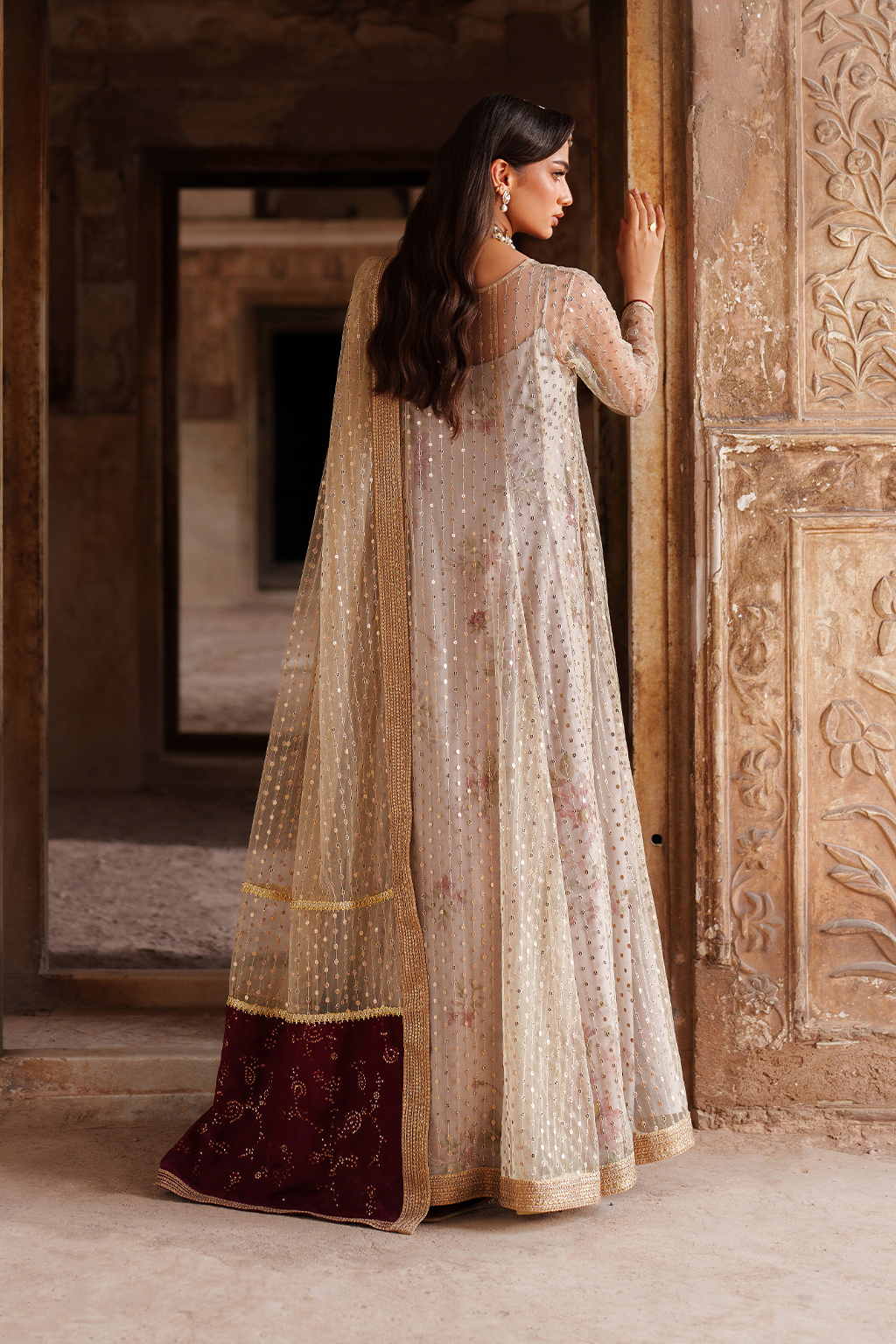 Iznik | Festive Formal | UE-548 Embroidered Net by Iznik - Designer Dress  - Type : Ladies Clothes - Available at Libayah - 100% Original 