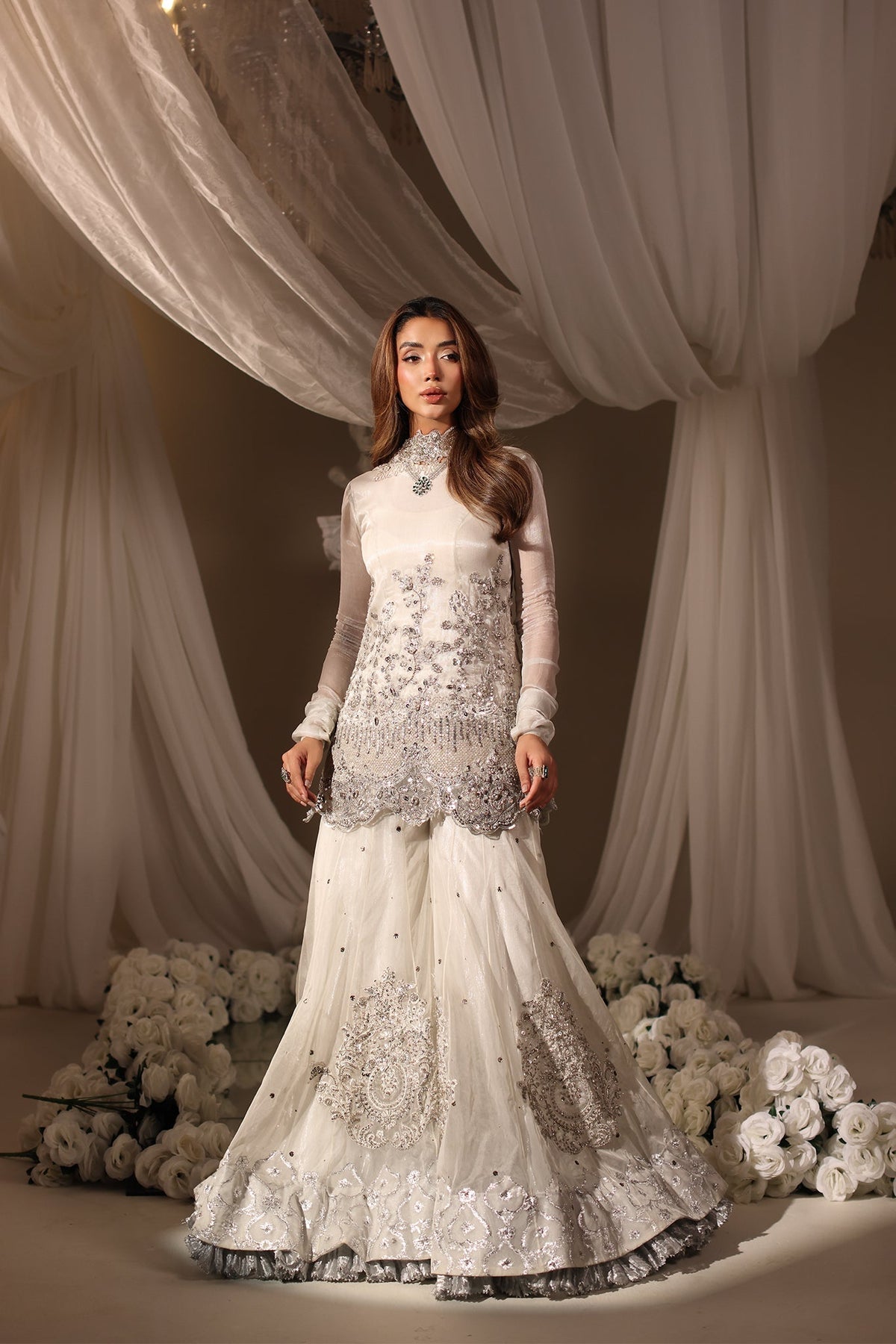 Musferah Saad | Casa Blance | Ivory Serenade by Musferah Saad - Designer Dress  - Type : Ladies Clothes - Available at Libayah - 100% Original 