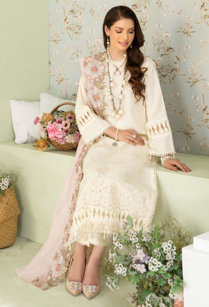 Humdum | Baad e Baharan Lawn | Baad e Baharan - D01 by HumDum - Designer Dress - Type: Ladies Clothes - Available at Libayah - 100% Original
