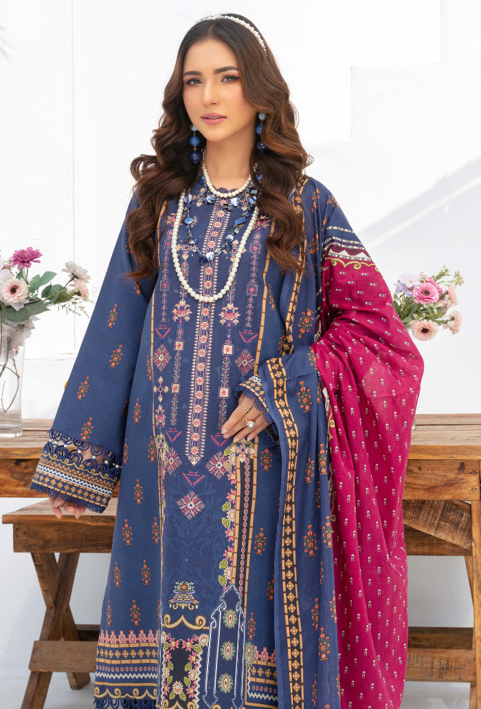 Humdum | Saira Bano Lawn 24 | D05 by HumDum - Designer Dress - Type: Ladies Clothes - Available at Libayah - 100% Original