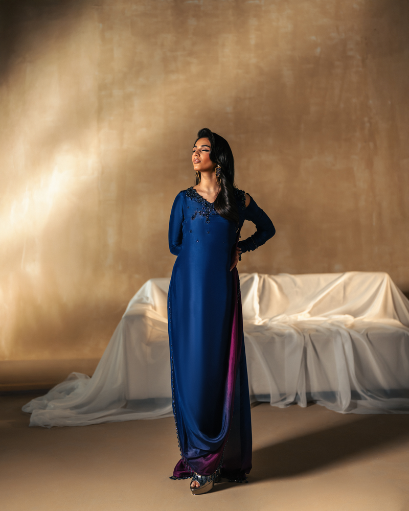 Vasal | Zyra Luxe Pret 26 | Sapphire drift by Vasal - Designer Dress  - Type : Ladies Clothes - Available at Libayah - 100% Original 