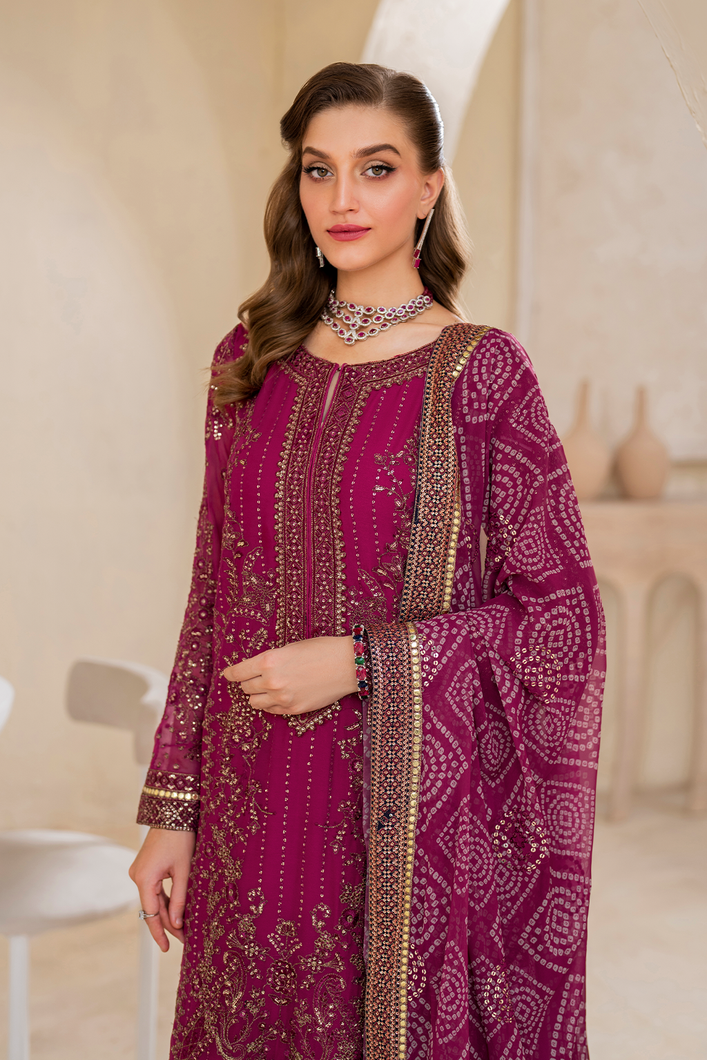 Iznik | Chinnon Chiffon | CC-45 Embroidered Chiffon by Iznik - Designer Dress - Type: Formal - Available at Libayah - 100% Original