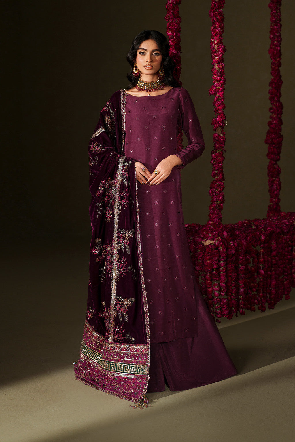Iznik | Velvet 25 | IV-68 Embroidered Velvet by Iznik - Designer Dress - Type : Ladies Clothes - Available at Libayah - 100% Original 