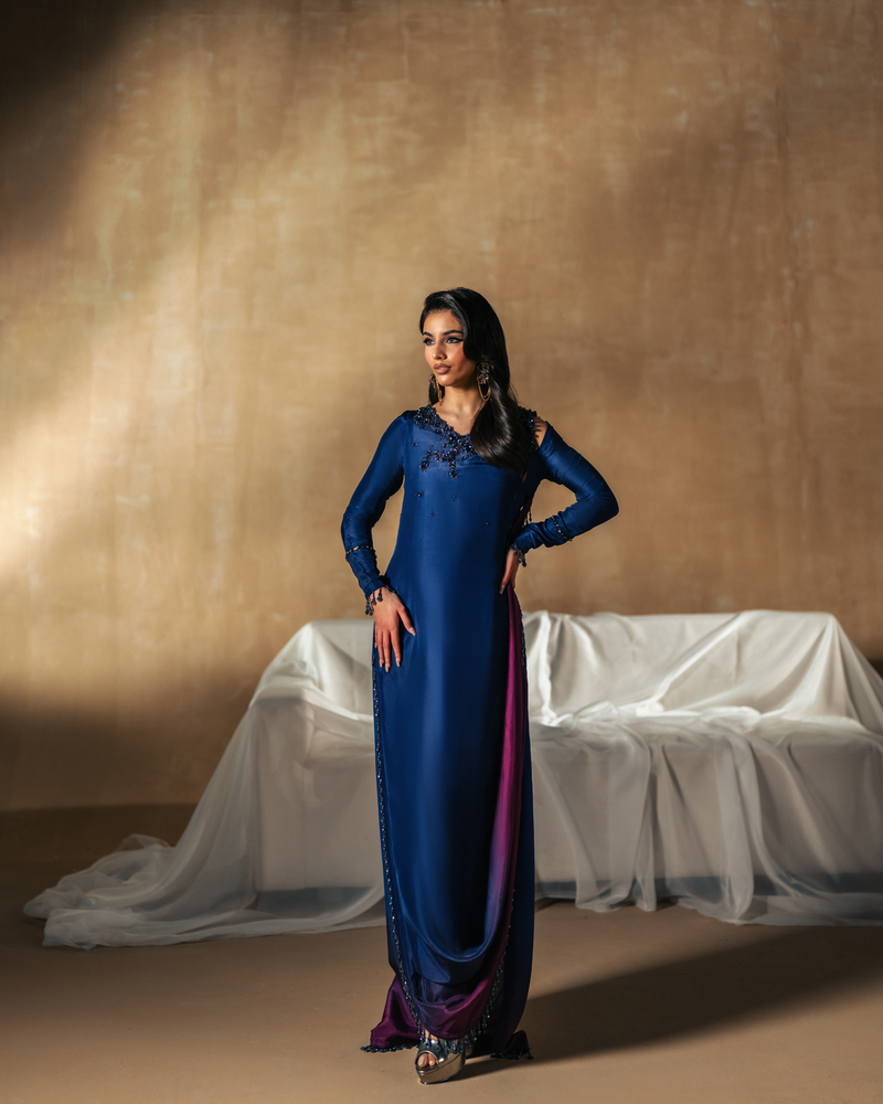 Vasal | Zyra Luxe Pret 26 | Sapphire drift by Vasal - Designer Dress  - Type : Ladies Clothes - Available at Libayah - 100% Original 