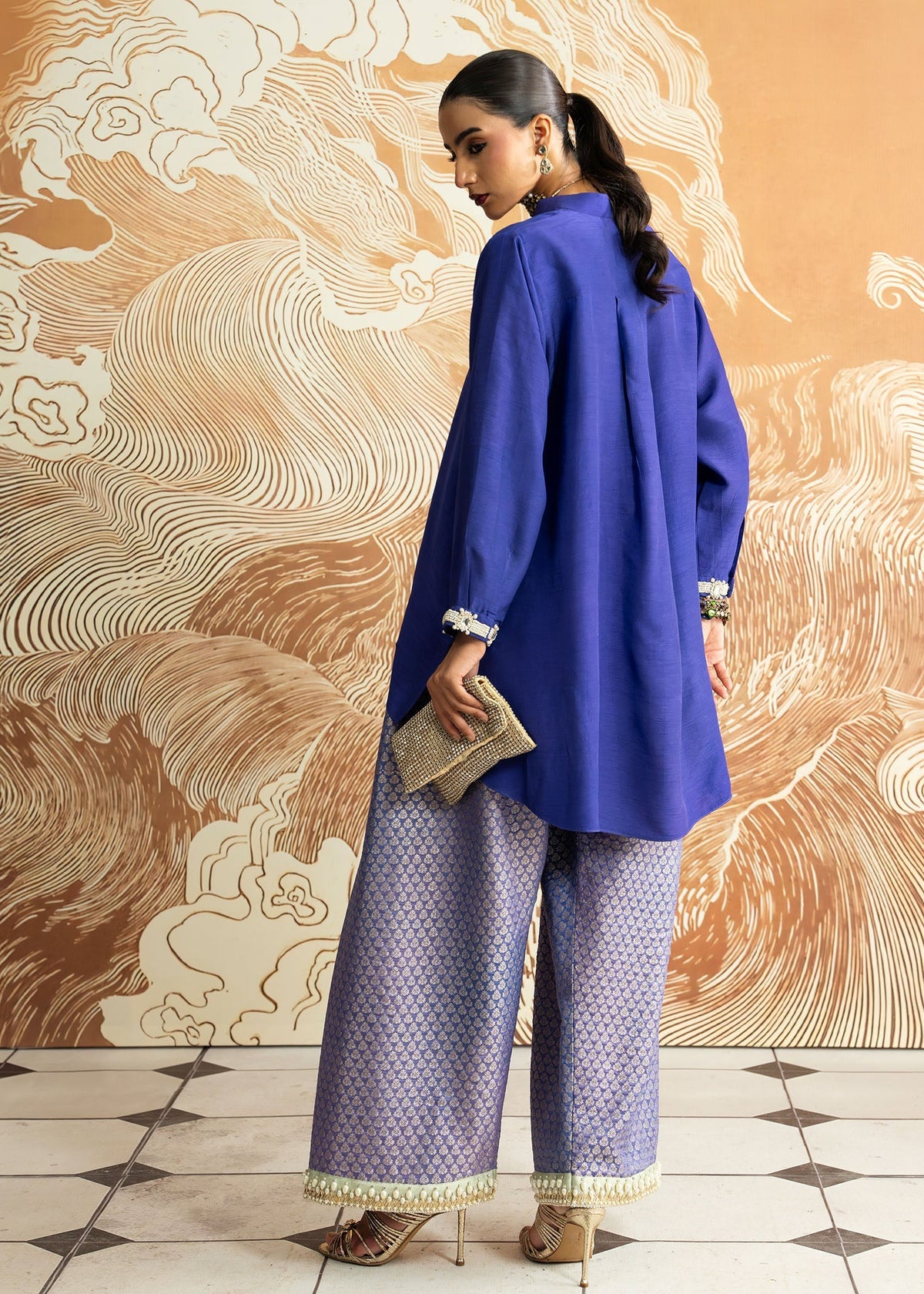 Mahgul | Whispers of Silk | Sapphire Mosaic