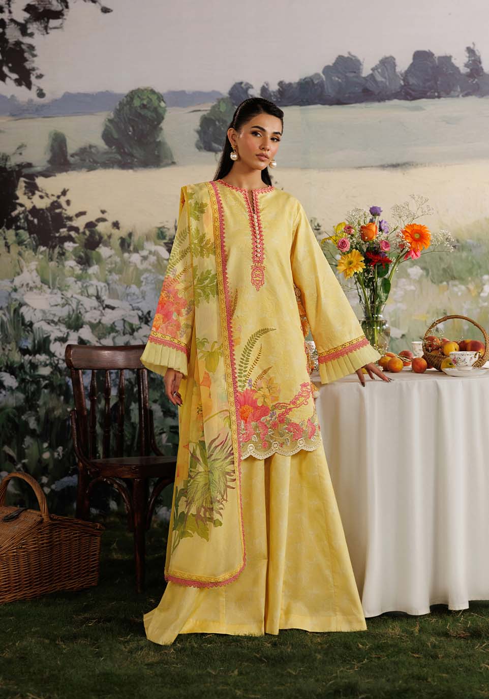 Zarqash | RimJhim The Moonsoon Edit 26 | MEHRAAB-E-GUL ZQ001 by Zarqash - Designer Dress  - Type : Ladies Clothes - Available at Libayah - 100% Original 