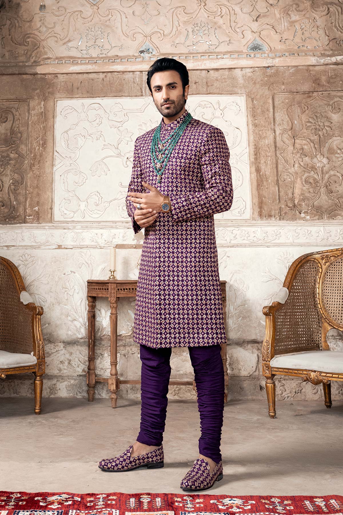 Pakistani Menswear | Mina Kashif | Jashn-e-Baharan by Libayah - Designer Dress - Type: Menswear - Available at Libayah - 100% Original
