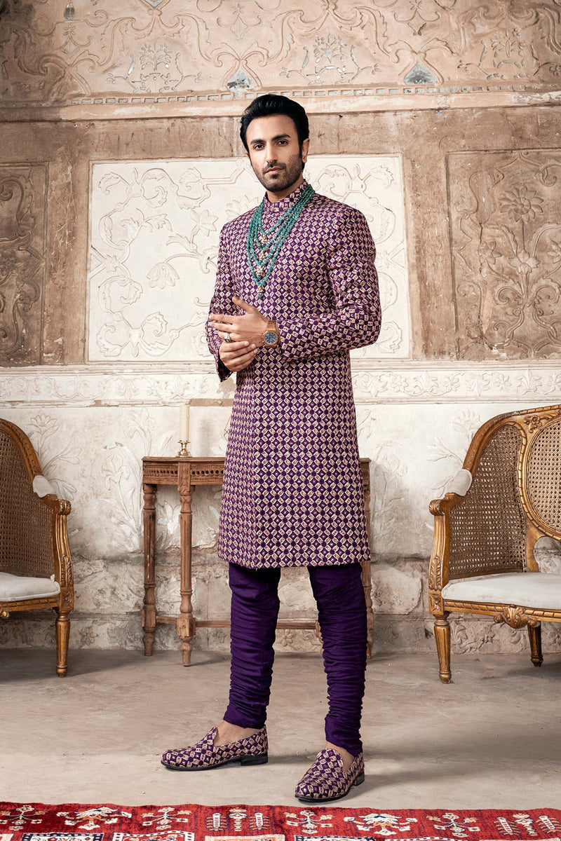 Pakistani Menswear | Mina Kashif | Jashn-e-Baharan by Libayah - Designer Dress - Type: Menswear - Available at Libayah - 100% Original
