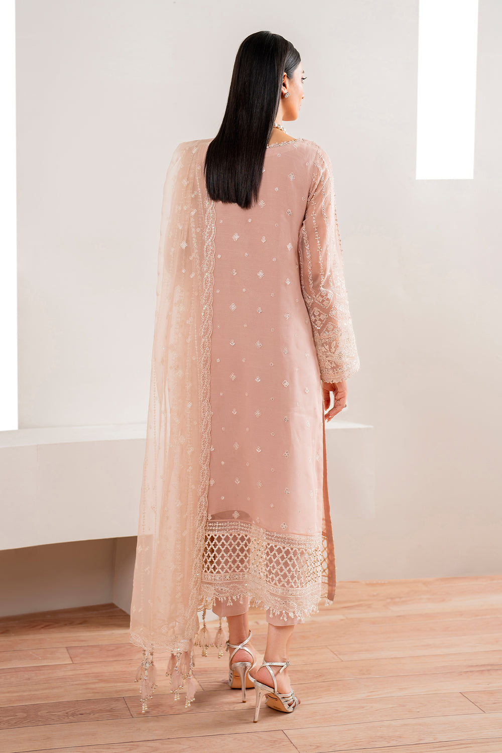 Baroque | Formals Collection | EMBROIDERED CHIFFON UF-681 by Baroque - Designer Dress  - Type : Ladies Clothes - Available at Libayah - 100% Original 