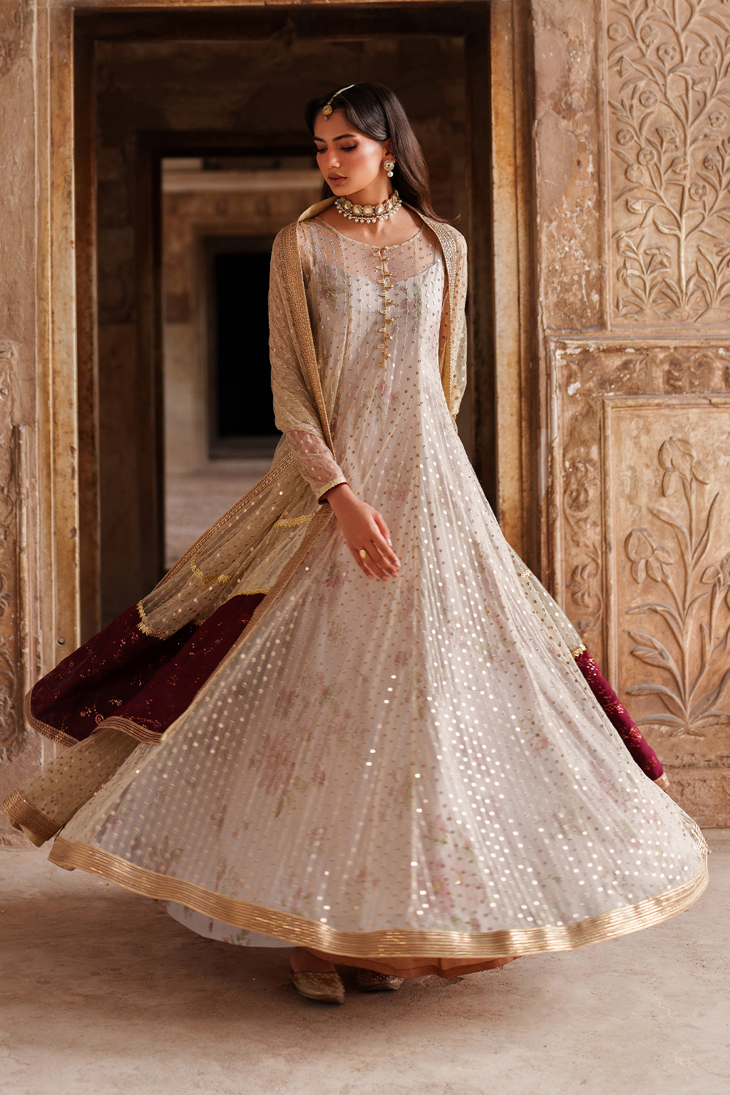Iznik | Festive Formal | UE-548 Embroidered Net by Iznik - Designer Dress  - Type : Ladies Clothes - Available at Libayah - 100% Original 
