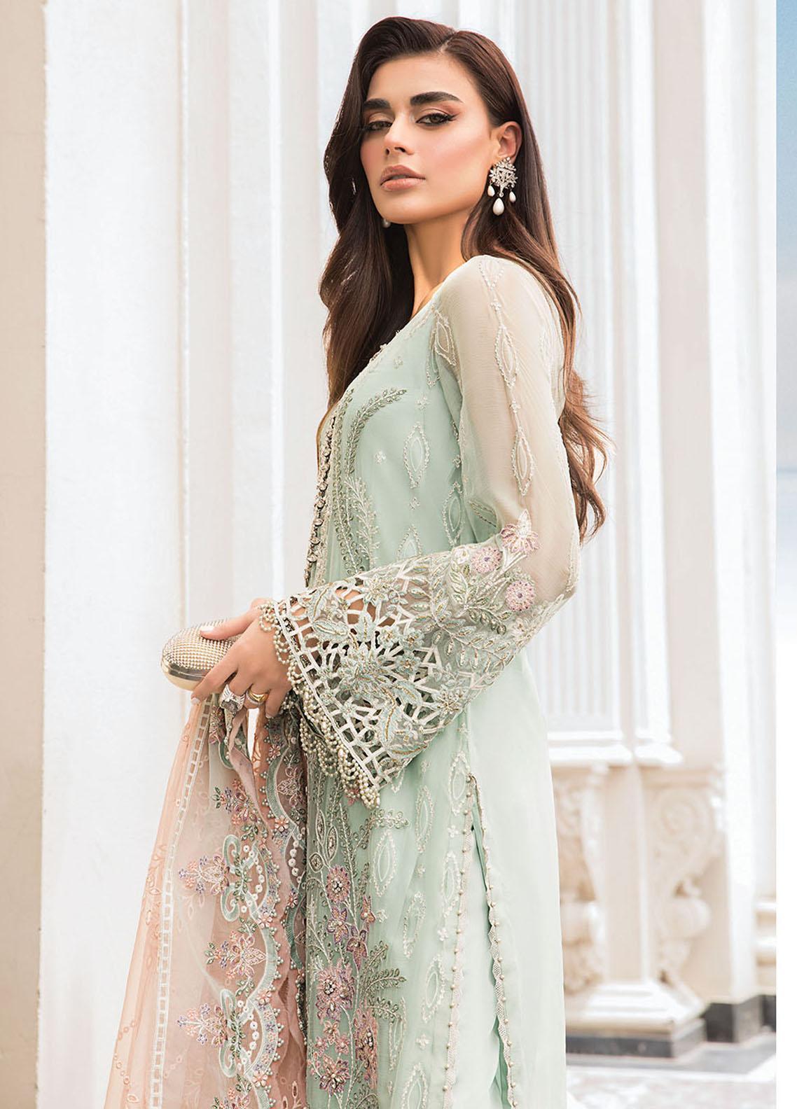 Maria B | Luxury Chiffon Collection | Mint Green