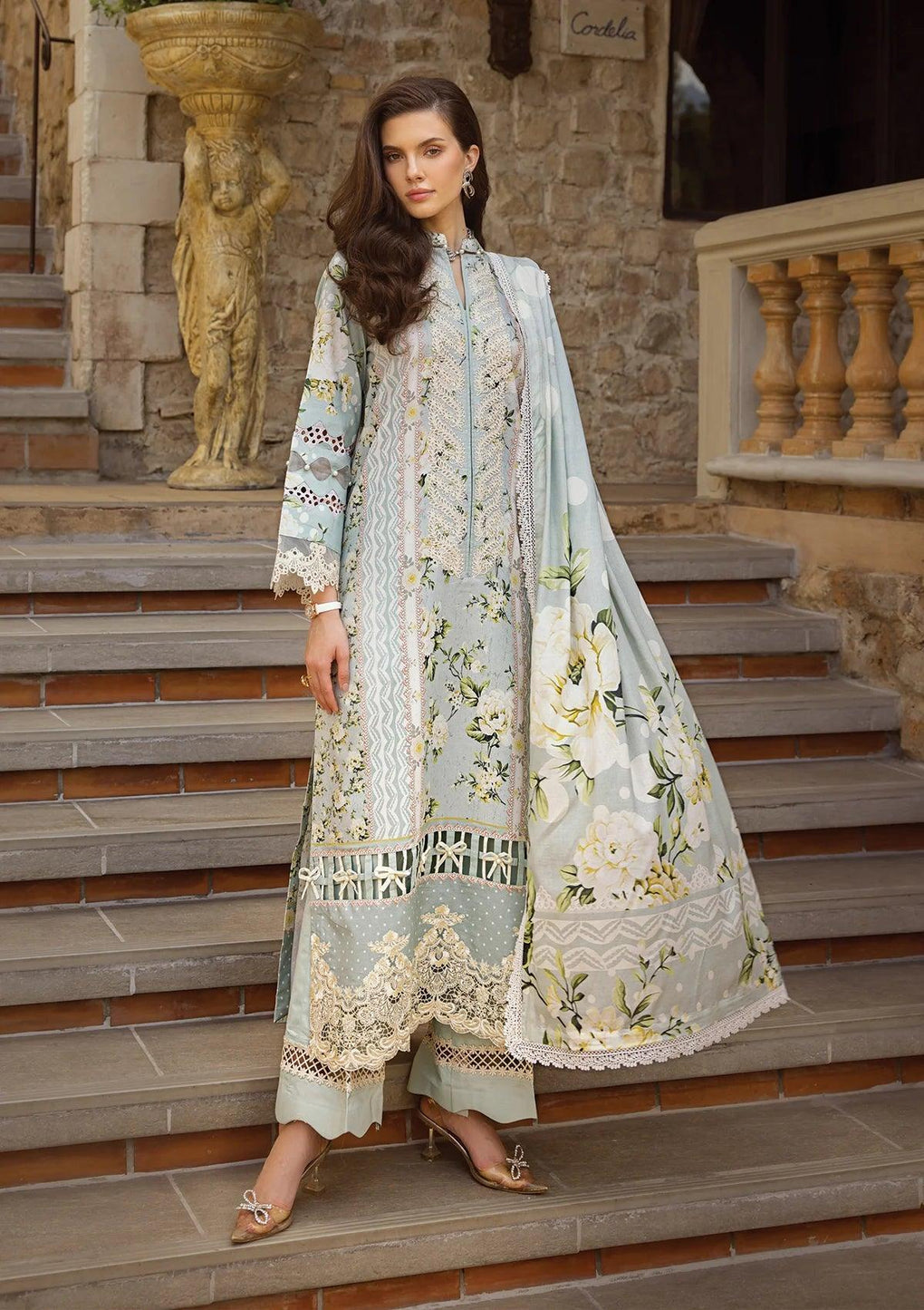 Elaf Premium | Print Chikankari 24 | ECT-05A WATERLILLY