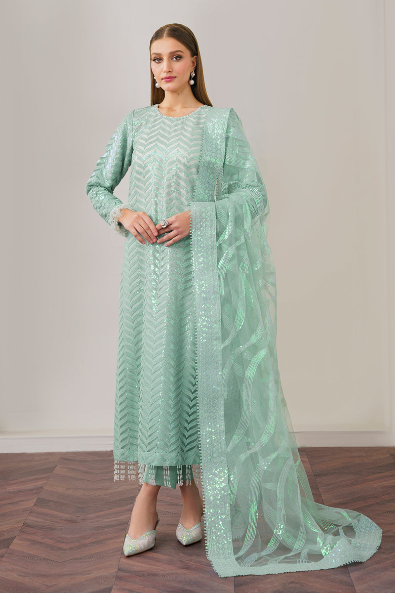 Baroque | Formal Collection | NET UF-517 by Baroque - Designer Dress - Type: Ladies Clothes - Available at Libayah - 100% Original