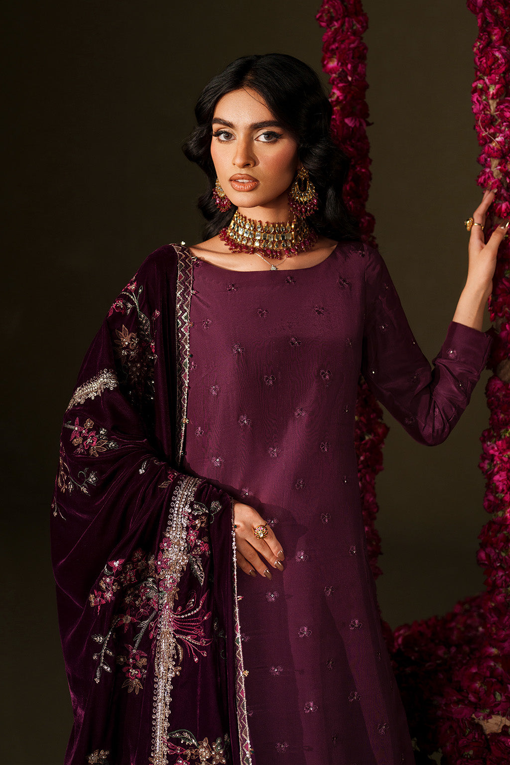 Iznik | Velvet 25 | IV-68 Embroidered Velvet by Iznik - Designer Dress - Type : Ladies Clothes - Available at Libayah - 100% Original 