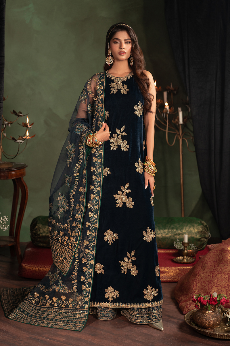 Iznik | Velvet 25 | IV-51 Embroidered Velvet by Iznik - Designer Dress - Type : Ladies Clothes - Available at Libayah - 100% Original 