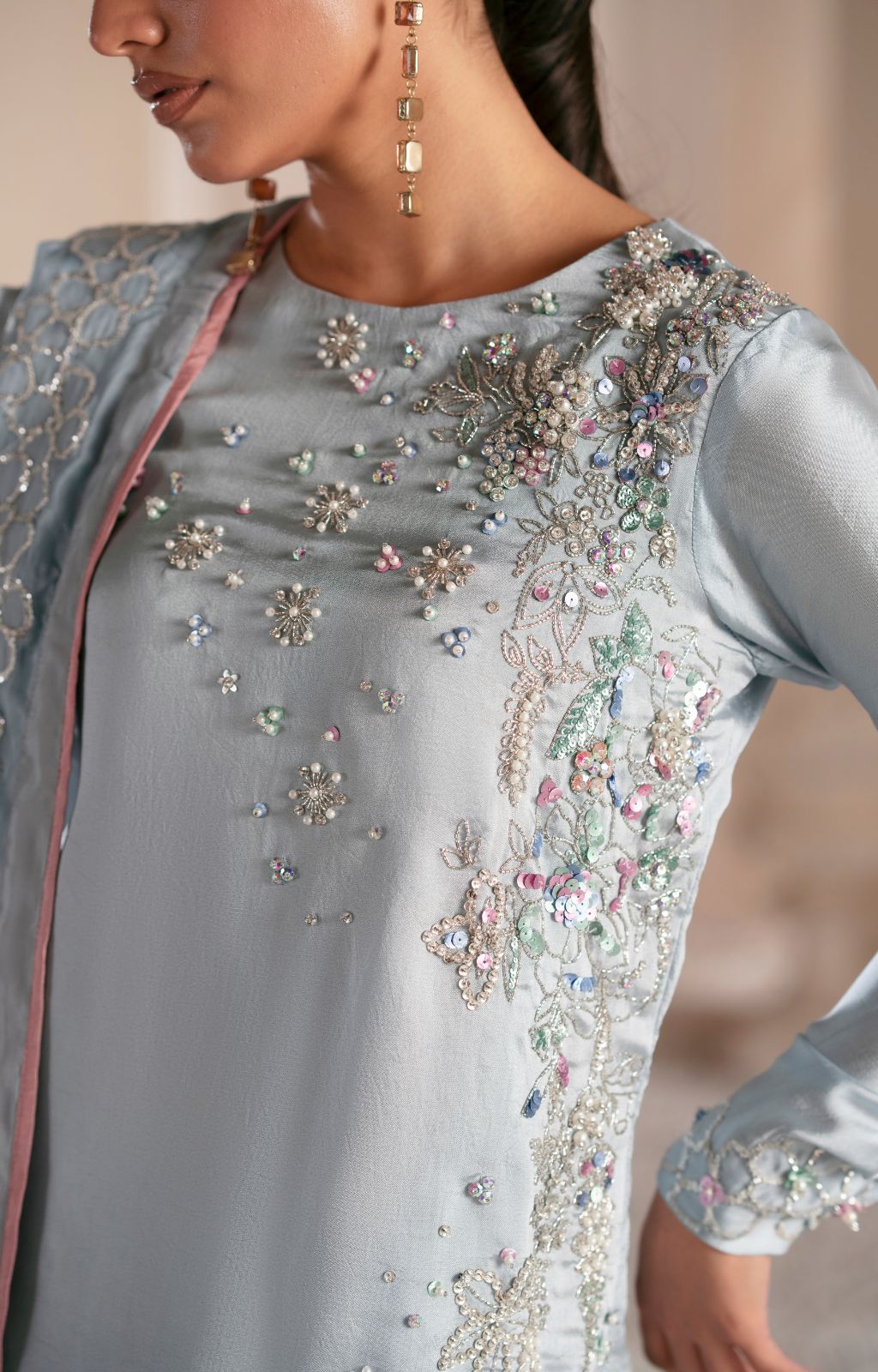 Ajr Couture | Symphony Luxe Festive 25 | Midnight Bloom by AJR Couture - Designer Dress - Type: Ladies Clothes - Available at Libayah - 100% Original