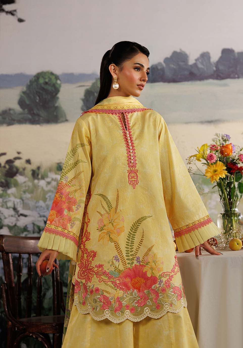 Zarqash | RimJhim The Moonsoon Edit 26 | MEHRAAB-E-GUL ZQ001 by Zarqash - Designer Dress  - Type : Ladies Clothes - Available at Libayah - 100% Original 