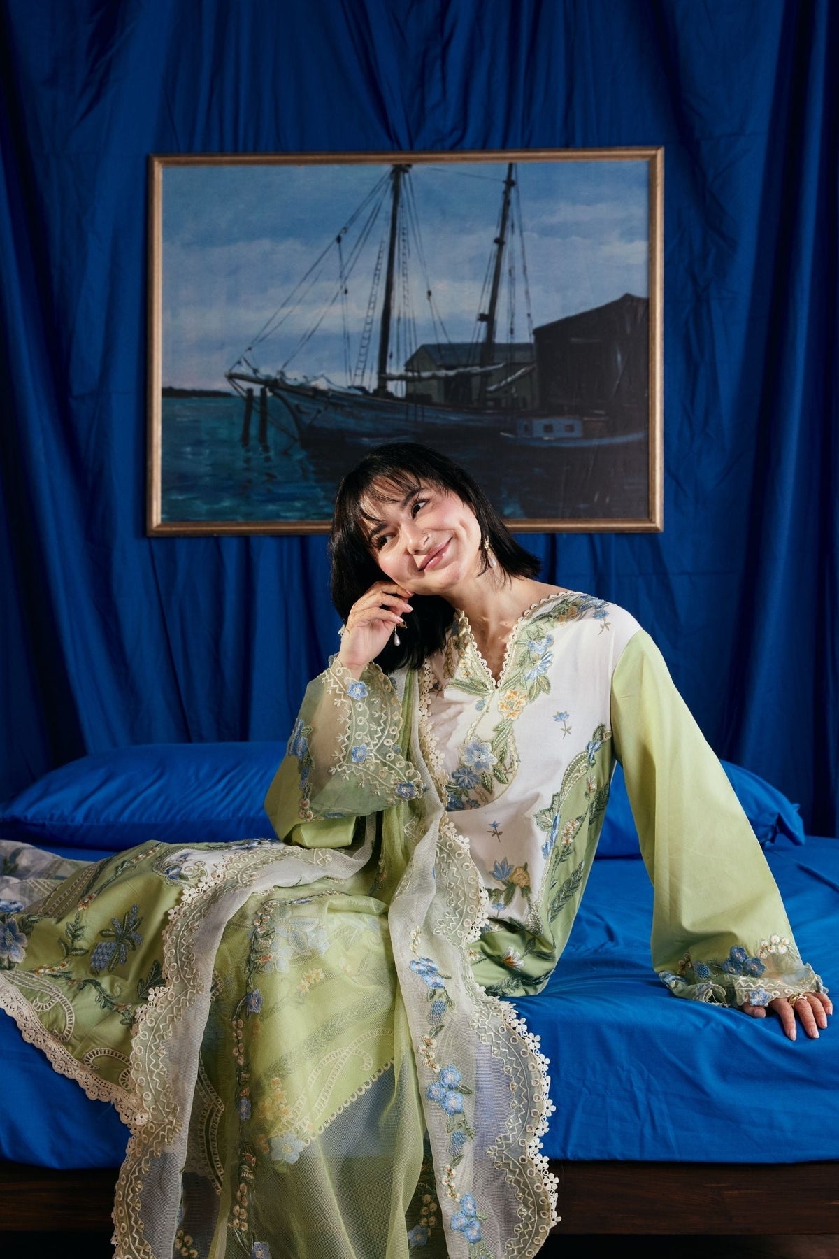 Maryam Hussain | Luxury Lawn 26 Vol 2 | Dimple by Maryam Hussain - Designer Dress  - Type : Ladies Clothes - Available at Libayah - 100% Original 