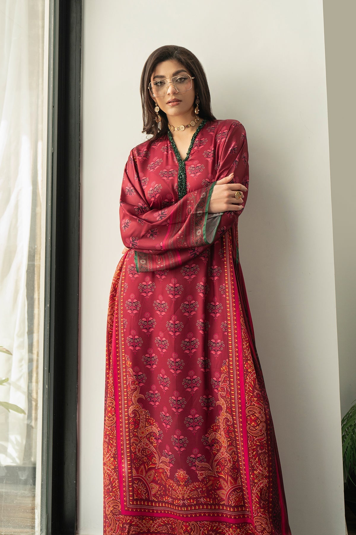 Erum Khan | Eid Edit 25 | Berry Babe by Erum Khan - Designer Dress - Type: Ladies Clothes - Available at Libayah - 100% Original