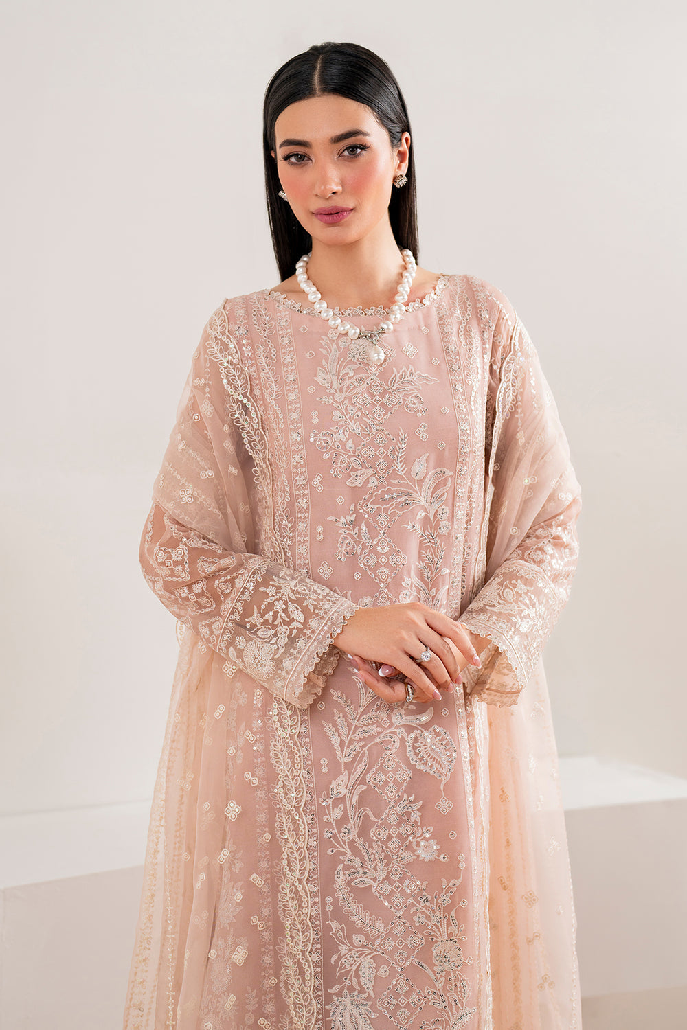 Baroque | Formals Collection | EMBROIDERED CHIFFON UF-681 by Baroque - Designer Dress  - Type : Ladies Clothes - Available at Libayah - 100% Original 