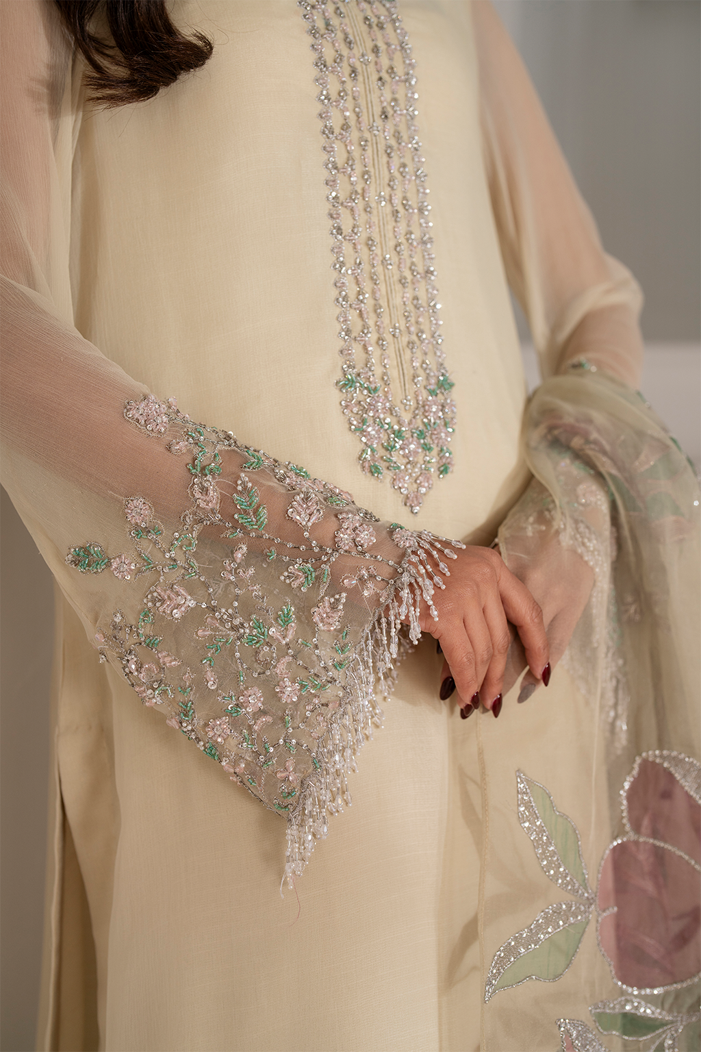 Iznik | Festive Formal |  UE-413 Embroidered Chiffon by Iznik - Designer Dress  - Type : Ladies Clothes - Available at Libayah - 100% Original 