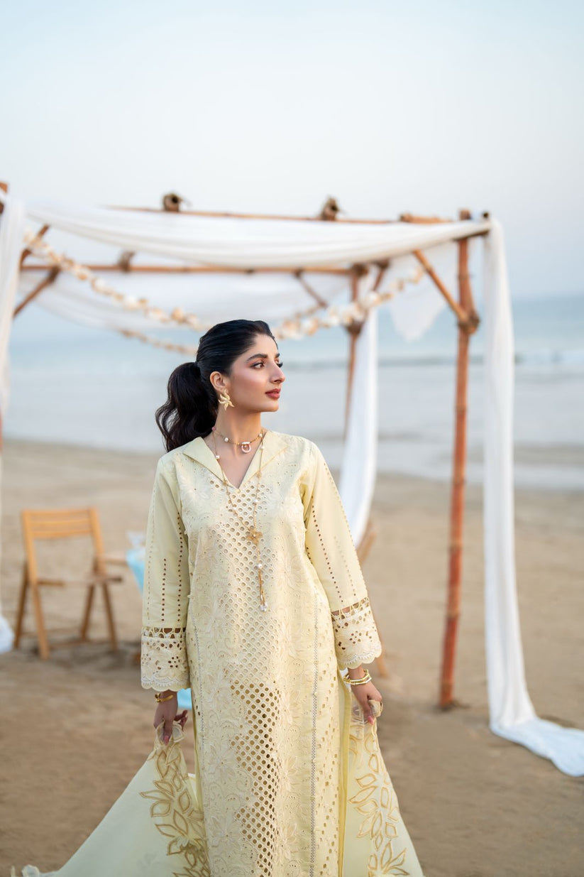Aabyaan | Saagar Luxury Lawn 25 | SOFINA (AS-07) by Aabyaan - Designer Dress - Type: Ladies Clothes - Available at Libayah - 100% Original
