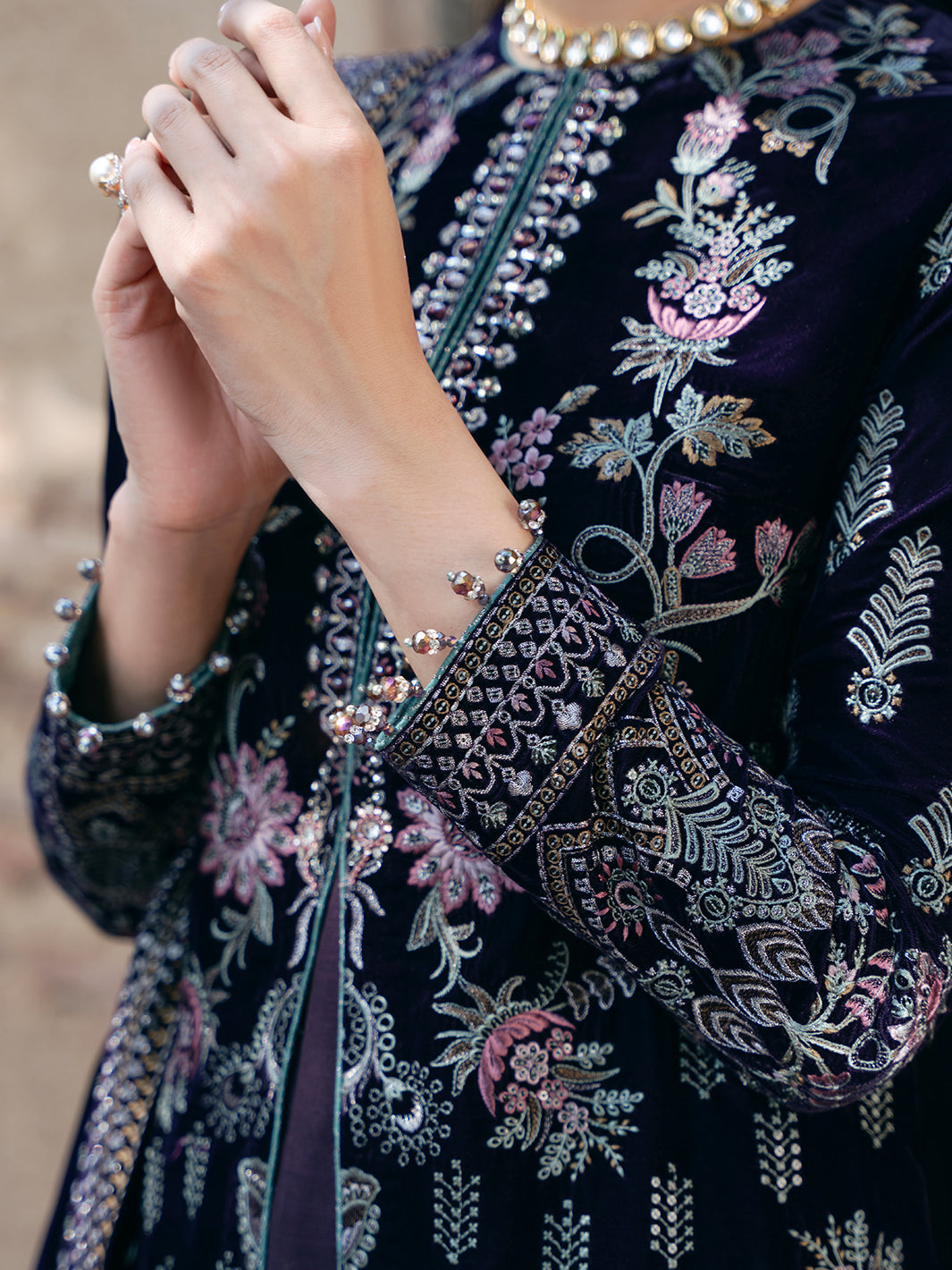 Flossie | Siara Velvet Formals | V-104 - B by Flossie - Designer Dress - Type: Ladies Clothes - Available at Libayah - 100% Original