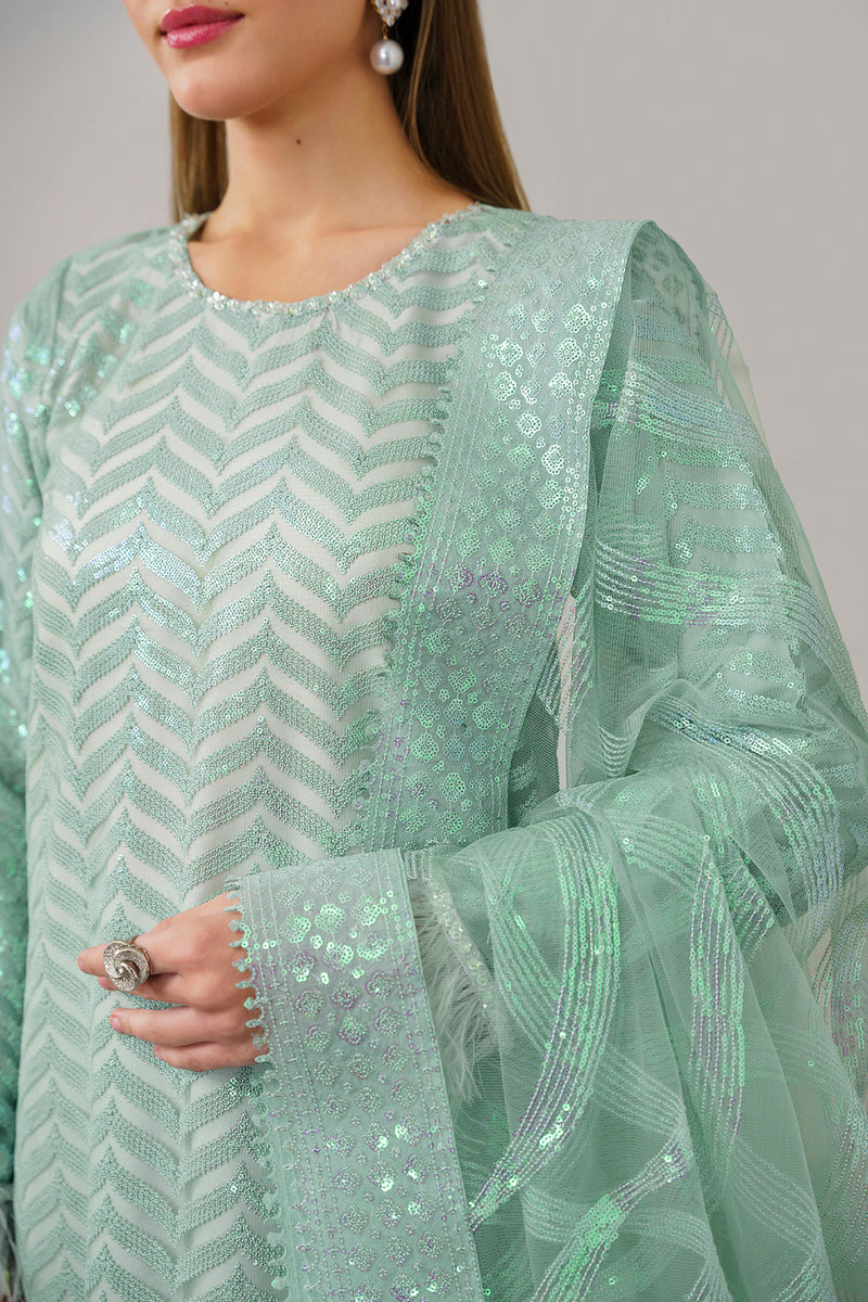 Baroque | Formal Collection | NET UF-517 by Baroque - Designer Dress - Type: Ladies Clothes - Available at Libayah - 100% Original